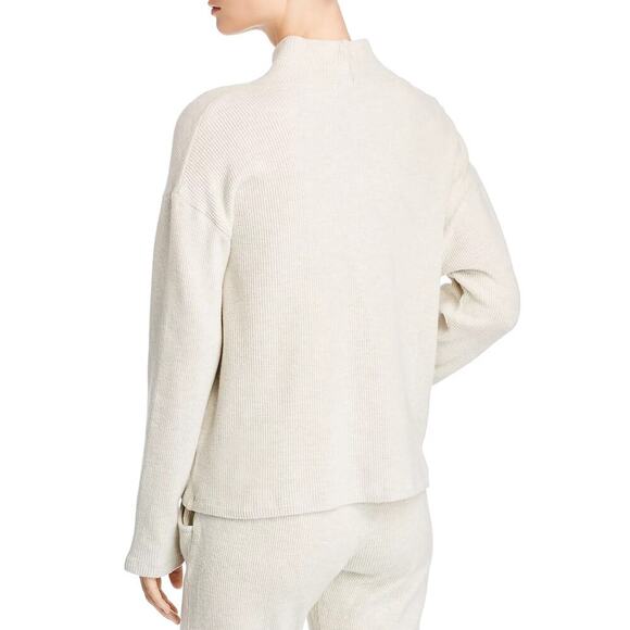 MONROW Cowl-Neck Waffle-Knit Sweater Women’s Size XL Thermal Lounge Pullover - Picture 6 of 10